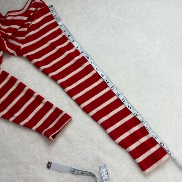Colsie Women's L 2Pc Crop Top Pajama Lounge Set Red And White Stripes Preppy - Picture 11 of 13